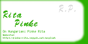 rita pinke business card